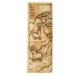 CARVED IVORY PLAQUE, 17TH CENTURY