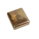 SMALL FINE JAPANESE LACQUER AND SILVER MOUNTED BOX