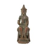 SEATED BRONZE BOTTISATTVA, SRI LANKA 18TH / 19TH CENTURY