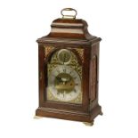 GEORGE III MAHOGANY BRACKET CLOCK LATE 18TH CENTURY