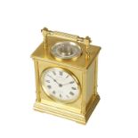 FRENCH BRASS CASED CARRIAGE CLOCK