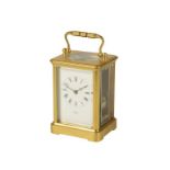 FRENCH GILT BRASS STRIKING CARRIAGE CLOCK