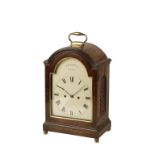 19TH CENTURY MAHOGANY BRACKET CLOCK