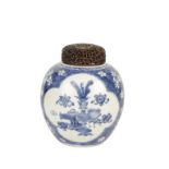 CHINESE BLUE AND WHITE JAR QING DYNASTY, 19TH CENTURY