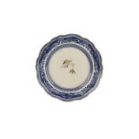 CHINESE EXPORT BLUE AND WHITE PLATE