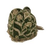 GENTLEMANS GREEN VELVET UNDRESS HAT 18TH CENTURY