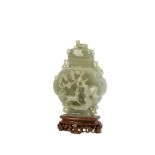 CHINESE CELADON JADE VASE