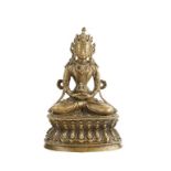 BRONZE BUDDHA seated in a mundra