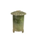 CHINESE GREEN GLAZE GRANARY, HAN DYNASTY