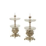 PAIR OF VICTORIAN SILVER CENTREPIECES