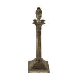 VICTORIAN SILVER COLUMN LAMP BASE