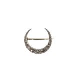 DIAMOND CRESCENT BROOCH