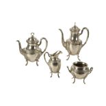 CONTINENTAL SILVER FOUR PIECE TEA AND COFFEE SERVICE