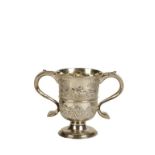 GEORGE III PROVINCIAL SILVER TWO-HANDLED CUP