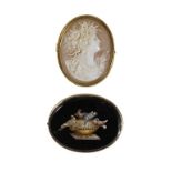 PIETRA DURA BROOCH