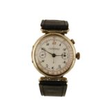 EBERHARD & CO CHRONOGRAPH GOLD PLATED WRIST WATCH