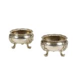 PAIR OF GEORGE IV SILVER SALTS