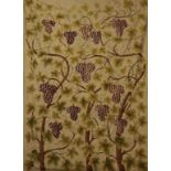 LARGE ART NOUVEAU NEEDLEWORK WALL DRAPE