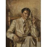 •AGATHA WALKER (1888-1980) A portrait of American poet Lloyd Haberly