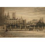 WILLIAM WALTER BURGESS (1845-1908) A view of the Palace of Westminster