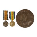 GREAT WAR CASUALTY PAIR AND PLAQUE