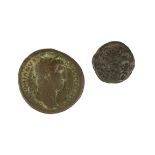 GREEK MYSIA & HADRIAN. SESTERTIUS