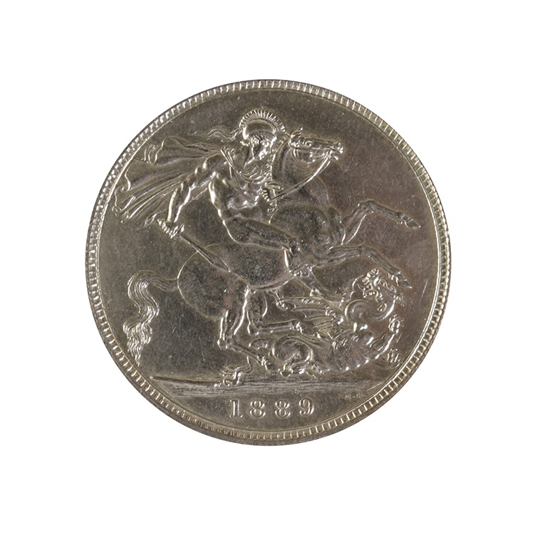 1889 VICTORIA CROWN NGVF - Image 2 of 2