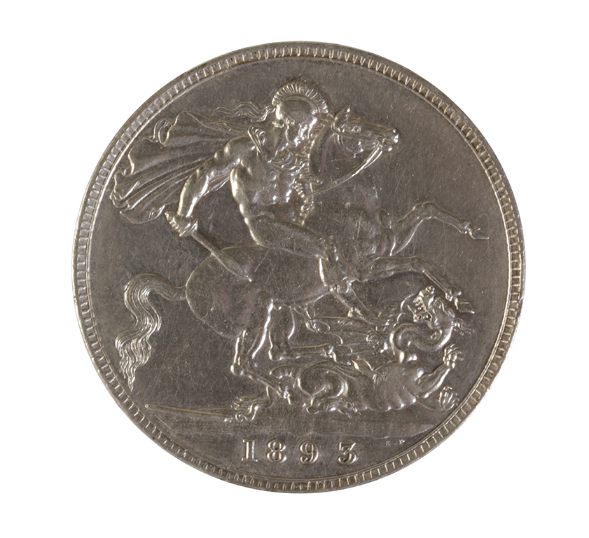 1893 VICTORIA CROWN Around VF - Image 2 of 2