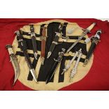 COLLECTION OF REPRODUCTION GERMAN DAGGERS AND BAYONETS