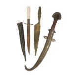 THREE VARIOUS ISLAMIC DAGGERS