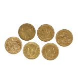 SIX GOLD FULL SOVEREIGNS
