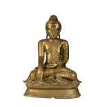 LARGE BRONZE SEATED MADALAY BUDDHA, EARLY 20TH CENTURY