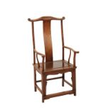 HUANGHUALI YOKEBACK ARMCHAIR (SICHUTOU GUANMAOYI), 20TH CENTURY