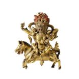 GILT BRONZE FIGURE OF SHRI DEVI, TIBET, 18TH CENTURY