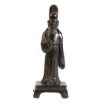 BRONZE FIGURE OF DAOIST IMMORTAL, 17TH CENTURY