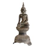 SEATED BRONZE BUDDHA, BURMA, SHAN STATES, 18TH CENTURY