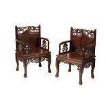 CARVED HARDWOOD THREE PIECE SUITE, REPUBLIC PERIOD