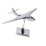 ART DECO STYLE CHROME MODEL OF A JET