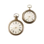 JOHN EASTON OF PETWORTH SILVER PAIR CASE GENTLEMAN'S POCKET WATCH