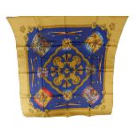 HERMES 'LES TAMBOURS' SILK SCARF