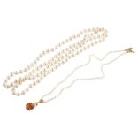 SINGLE STRAND CULTURED PEARL NECKLACE