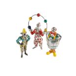 GENE MOORE (1910 - 1998) FOR TIFFANY & CO: THREE STERLING SILVER AND ENAMEL CIRCUS FIGURES