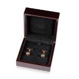 DUNHILL A PAIR OF GENTLEMAN'S 18CT YELLOW GOLD CUFFLINKS