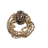 YELLOW METAL CHAIN LINK ETRUSCAN STYLE BRACELET