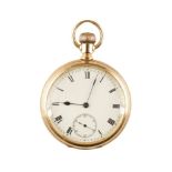 WALTHAM RIVER SIDE GOLD PLATED OPEN FACE GENTLEMAN'S POCKET WATCH