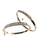 GEM-SET AND DIAMOND BANGLE