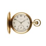 9CT GOLD FULL HUNTER GENTLEMAN'S POCKET WATCH