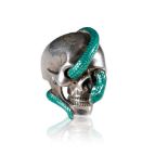 THEO FENNELL SILVER SKULL RING