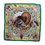 HERMES 'FAUNE ET FLORE DU TEXAS' SILK SCARF