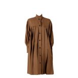 FENDI 365 LADIES VINTAGE KNEE LENGTH BROWN WOOL COAT